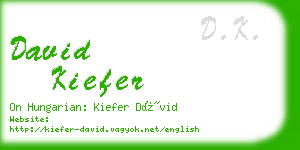 david kiefer business card